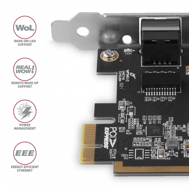 PCIe AXAGON Gigabit Ethernet hálózati kártya