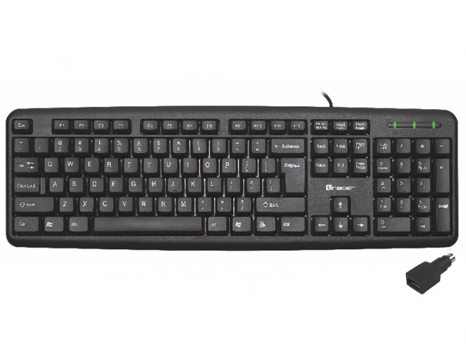 Tracer Maverick billentyűzet fekete USB + PS2 adapterrel