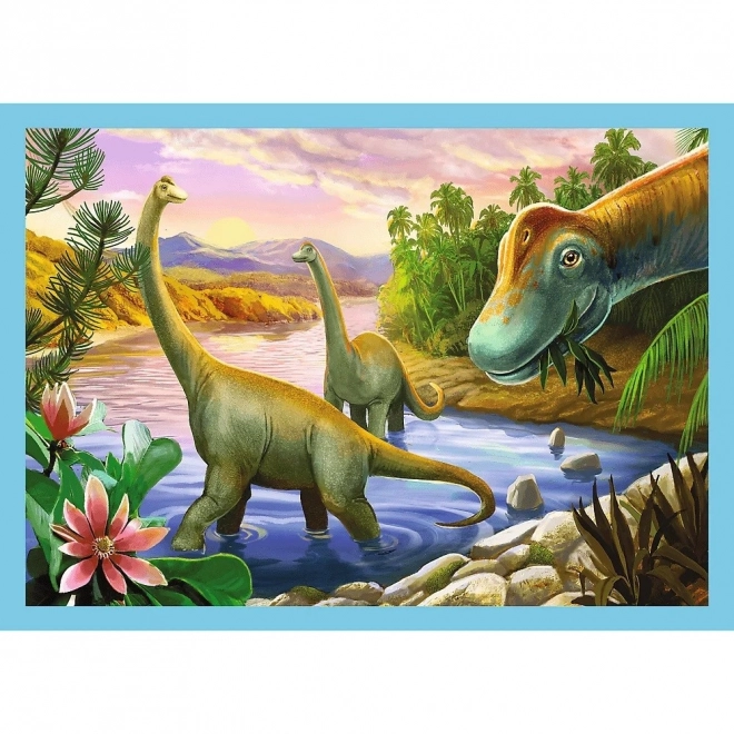 Különleges dinoszauruszos puzzle 4 az 1-ben gyerekeknek