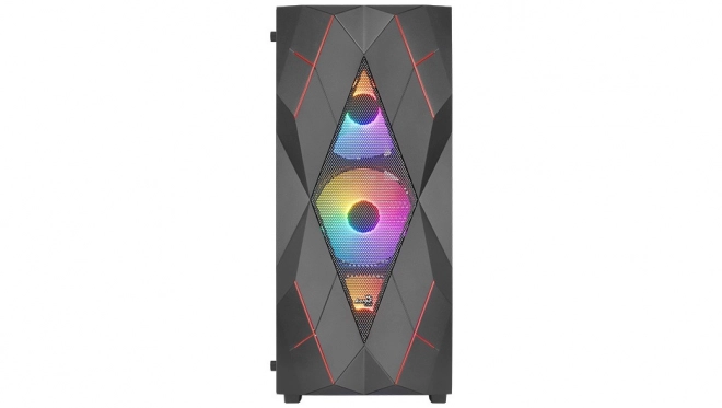 Volcan fekete mid tower RGB ház