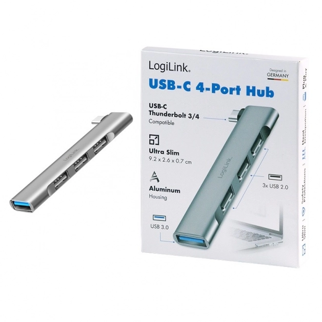 Elegáns USB-C HUB 1x USB-A 3.0-val és 3x USB-A 2.0-val