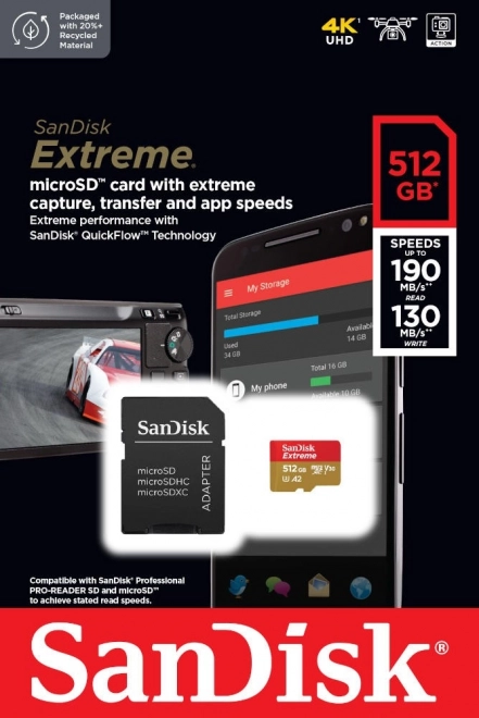 Sandisk Extreme 512 GB microSDXC memóriakártya