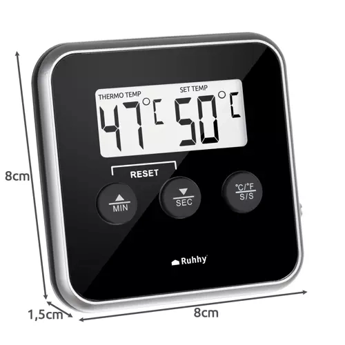 Áttekinthető LCD-kijelző és °C/°F váltás