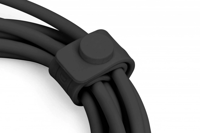 USB-A - USB-C szilikon töltő- és adatkábel, 60W, 0,5m fekete