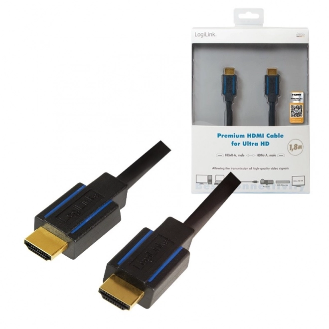 Prémium HDMI Ultra HD kábel, 1.8m