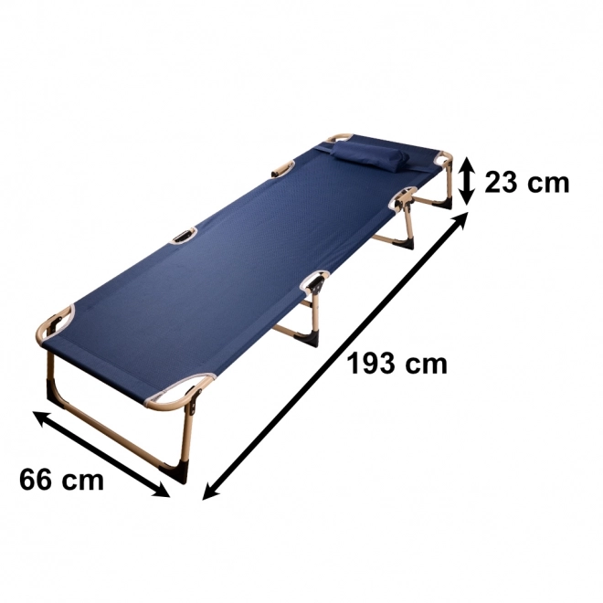 Összecsukható kempingágy 193 cm - sötétkék
