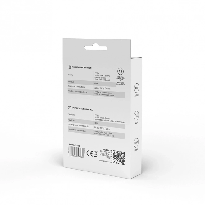 VGA - HDMI adapter Full HD 1080p 60Hz