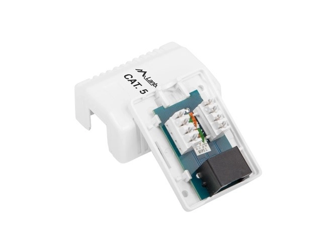 Fehér beltéri RJ45 fali aljzat