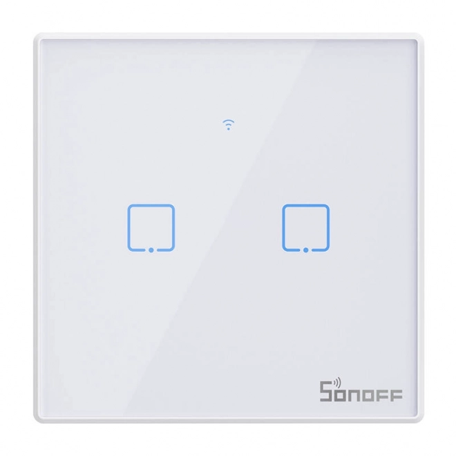 Sonoff T2 EU TX 2 csatornás érintős világításkapcsoló WiFi + RF 433