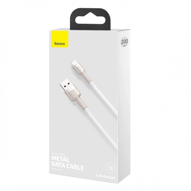 Baseus Cafule USB kábel Lightning csatlakozóval, fehér, 2m