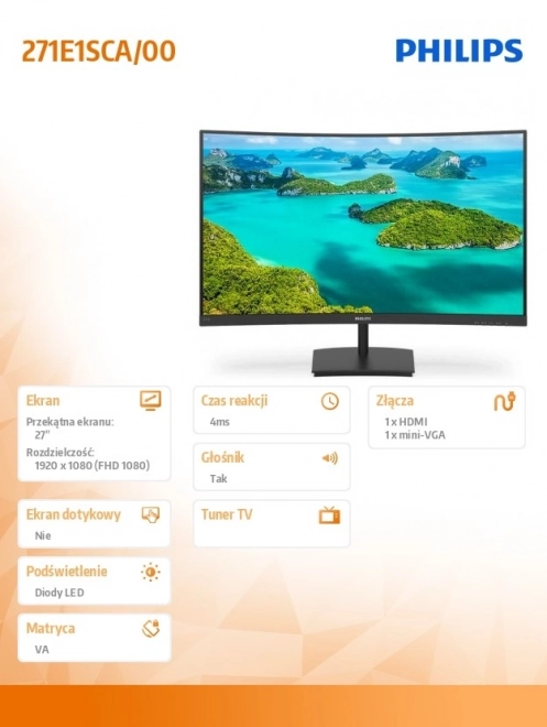 27 hüvelykes ívelt FreeSync VA monitor