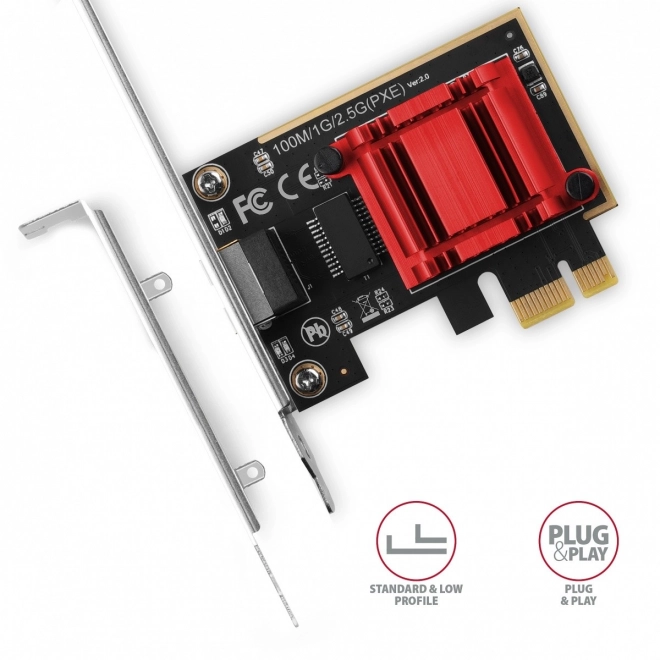 Pci-Express hálózati kártya AXAGON 2,5 Gigabit Ethernet