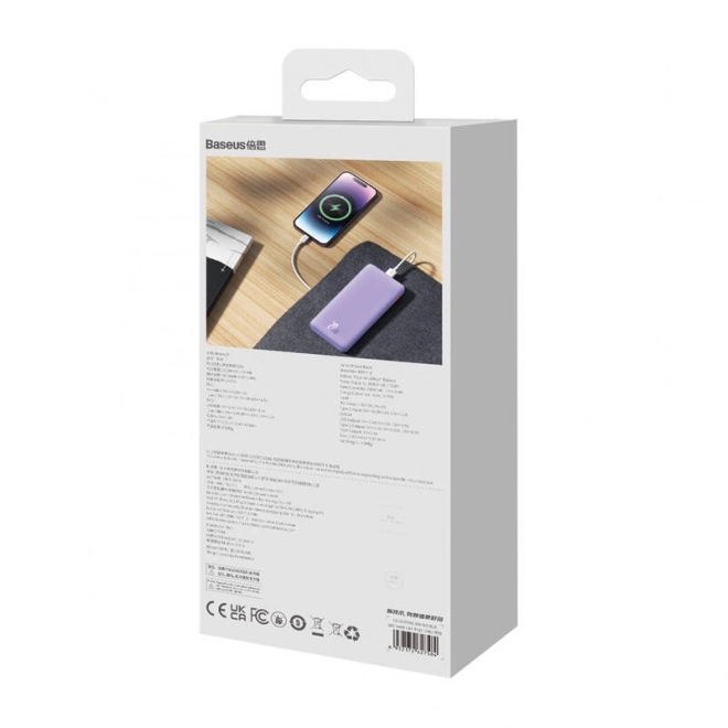 Baseus Airpow powerbank 10000mAh 20W lila