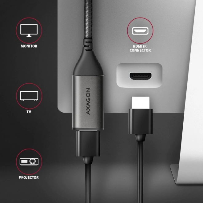 Usb-c Hdmi Adapter 4k/60hz Aluminium Kábel 25cm