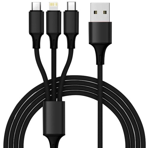 Autós USB töltő 4 porttal és kábellel