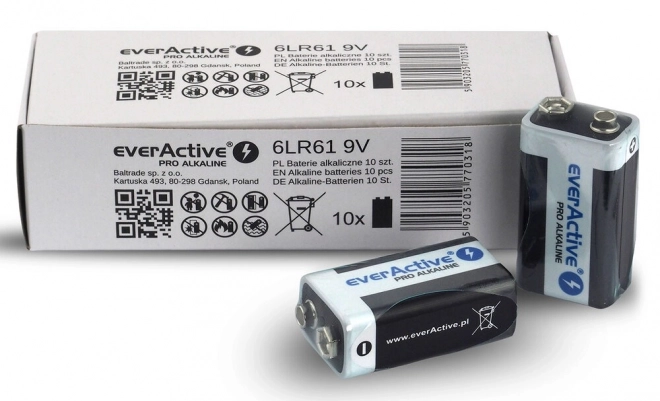 Everactive Pro alkáli elem 9V 10 darabos csomag