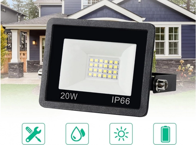 Kültéri LED reflektor 20W 6000K vízálló IP66