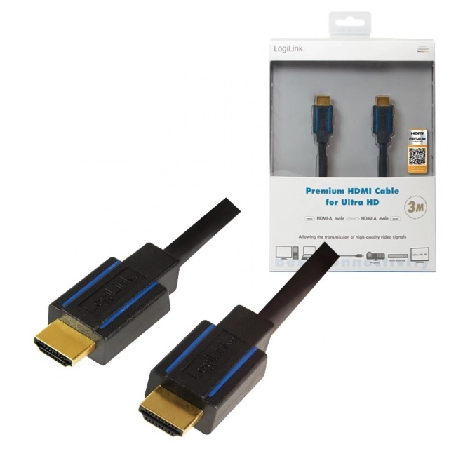 Prémium HDMI kábel Ultra HD, 3m