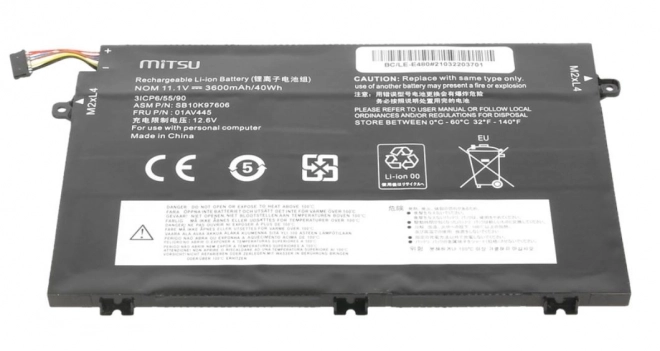 Lenovo ThinkPad E480 E580 notebook akkumulátor 3600 mAh