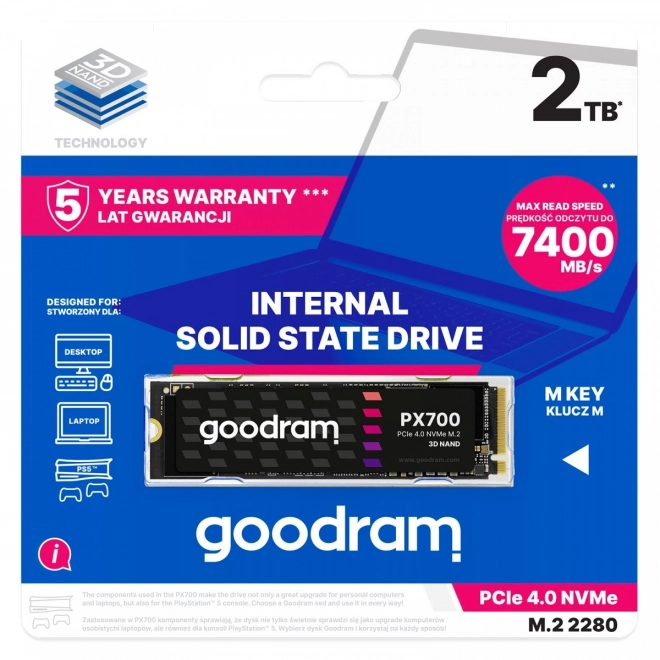 Ssd M.2 Goodram PX700 2TB PCIe 4x4