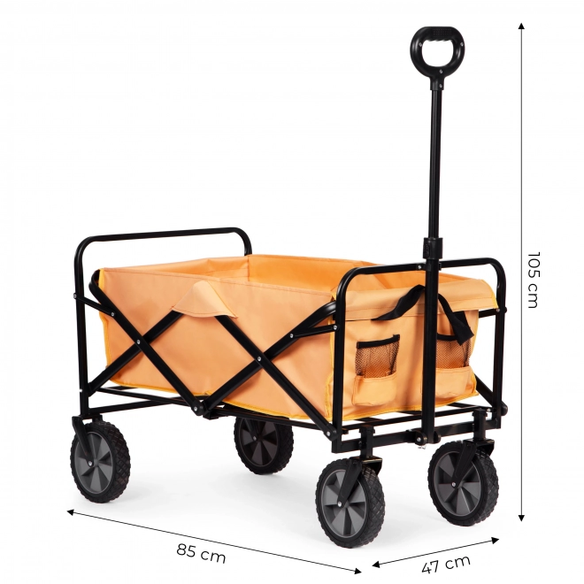 Összecsukható szállító kocsi MultiGarden 47x105 cm, narancssárga