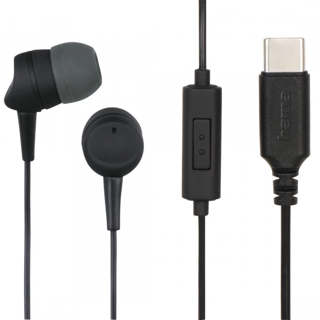 Fekete USB-C fülhallgató
