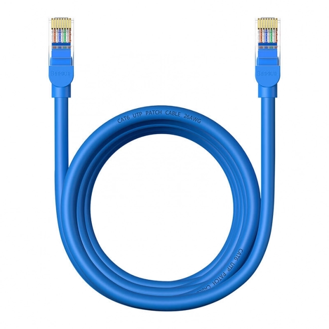 Kerek Baseus Ethernet RJ45 kábel Cat.6 3m kék