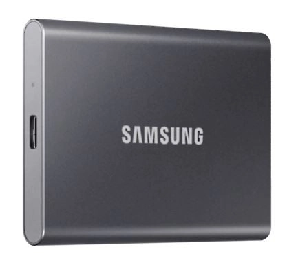 Samsung hordozható T7 SSD 1TB USB 3.2 szürke