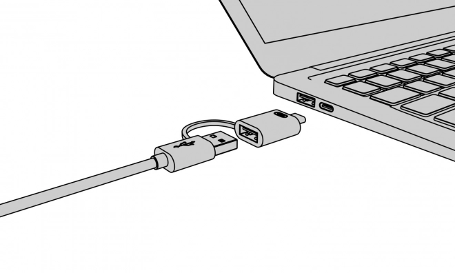 4-portos USB hub Type-C és Type-A