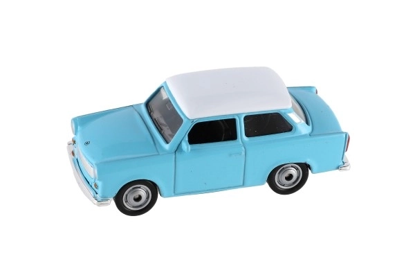 Stílusos Trabant Autó 1:60 Fém 7cm - Szabadonfutó