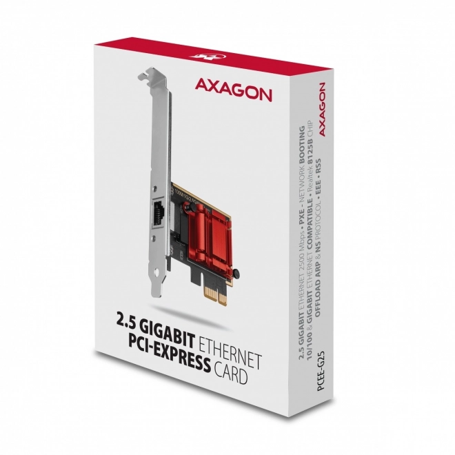 Pci-Express hálózati kártya AXAGON 2,5 Gigabit Ethernet