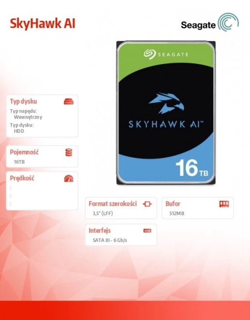 SkyHawk AI merevlemez 16TB