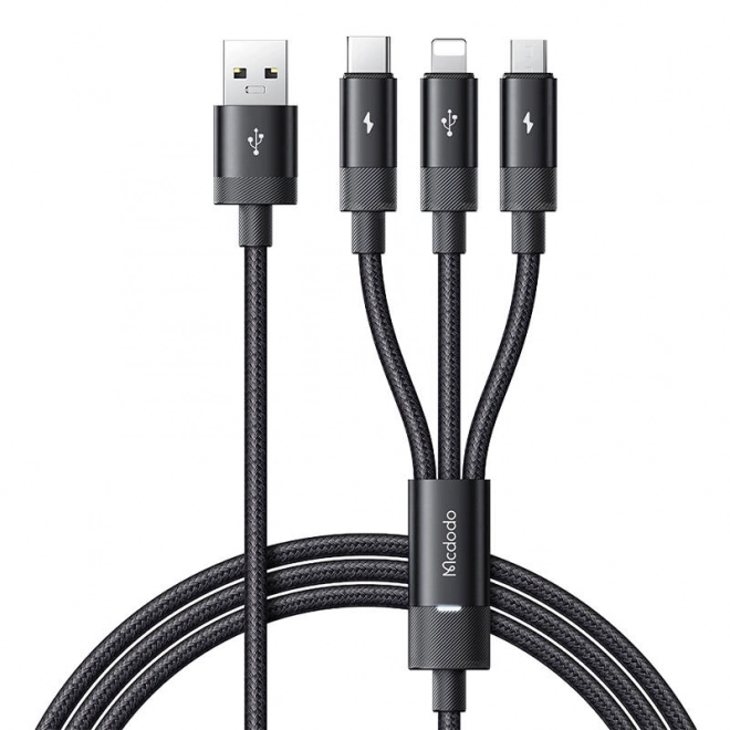 Mcdodo multifunkcionális töltőkábel USB-C / Lightning / Micro USB