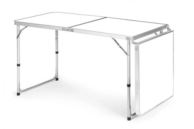 Kempingasztal összecsukható fehér lap 180 x 60 cm