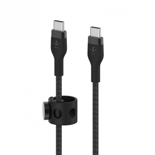 BoostCharge USB-C/USB-C szilikon kábel fekete 2m