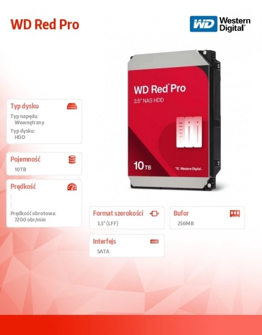 Wd red pro 10 tb merevlemez