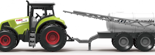 Traktor permetező utánfutóval, 31 cm