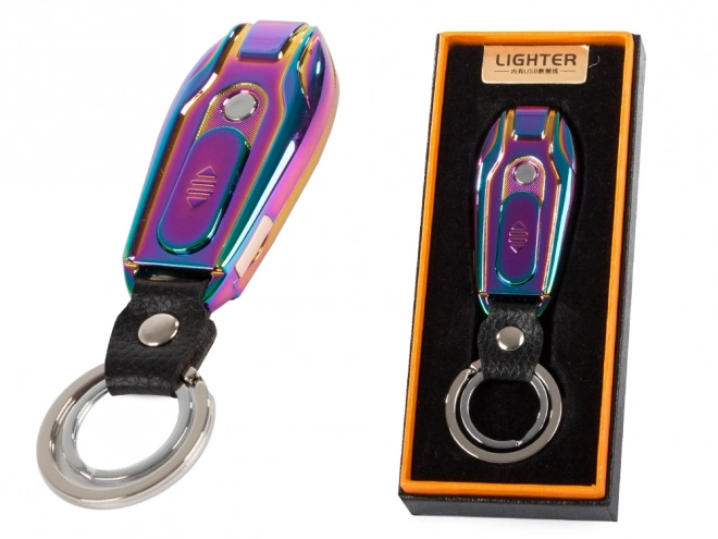 Elektronikus LED kulcstartó öngyújtó USB-vel