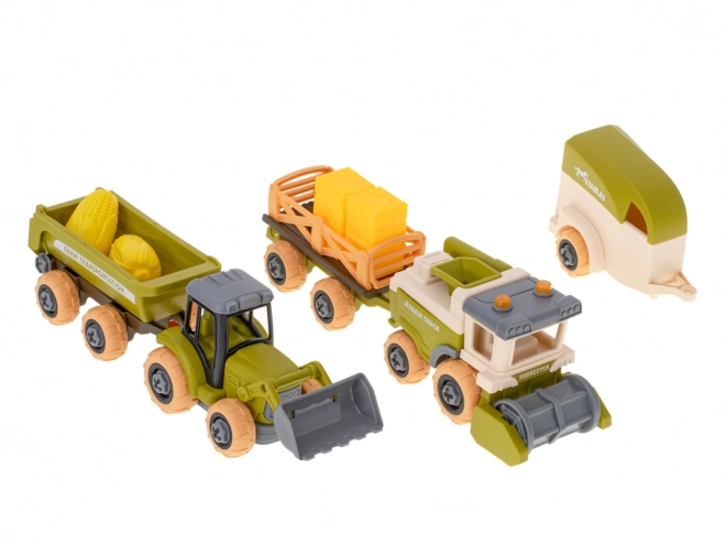 Gyermek traktor és farm készlet játékszett