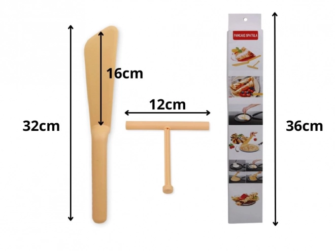 Palacsinta forgató spatula és henger készlet