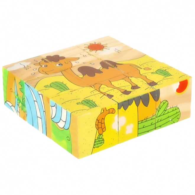 Fa oktató kirakó 3D Safari 6 az 1-ben