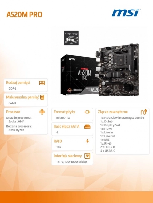 A520M Pro alaplap