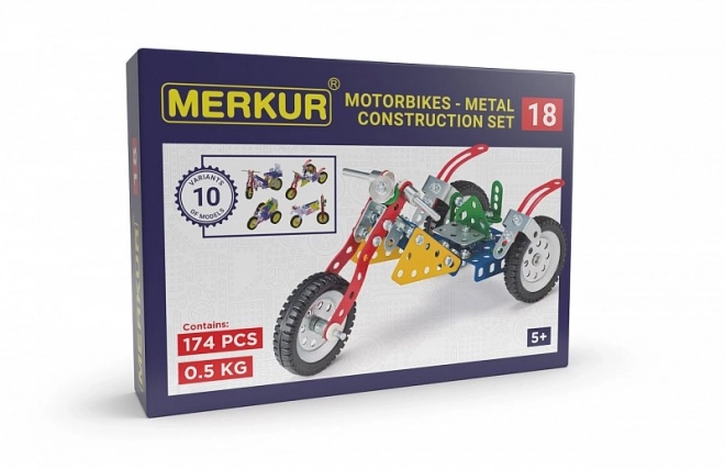 Merkur motorkás építőkészlet - 10 modell, 182 darab