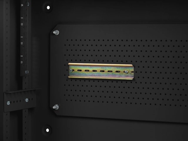 Fali rack szekrény 19 hüvelyk 4U+3U 540x200 alacsony profilú fekete