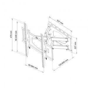 LCD fali konzol 32-80'' 60kg