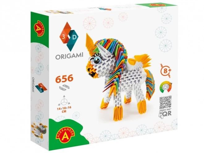 Origami 3D egyszarvú