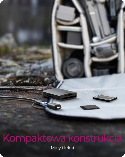 4 az 1-ben USB kártyaolvasó Type-A és Type-C csatlakozással