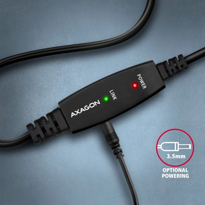 Axagon USB 2.0 aktív kábel és jelerősítő 20m