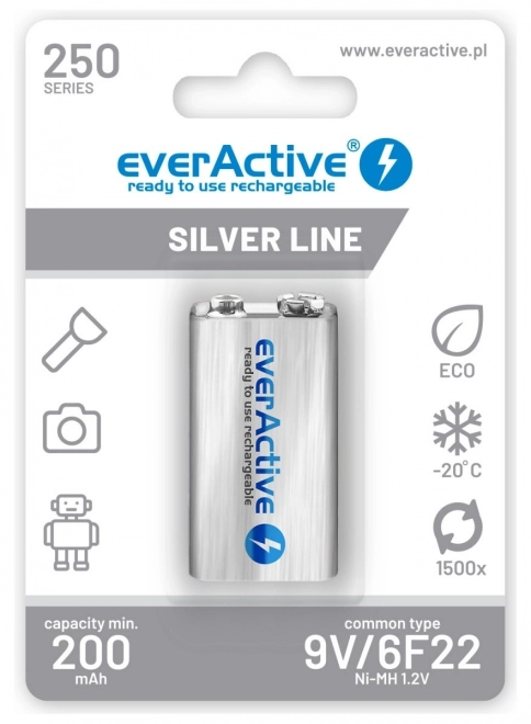 Everactive újratölthető akkumulátor 9V 250mAh