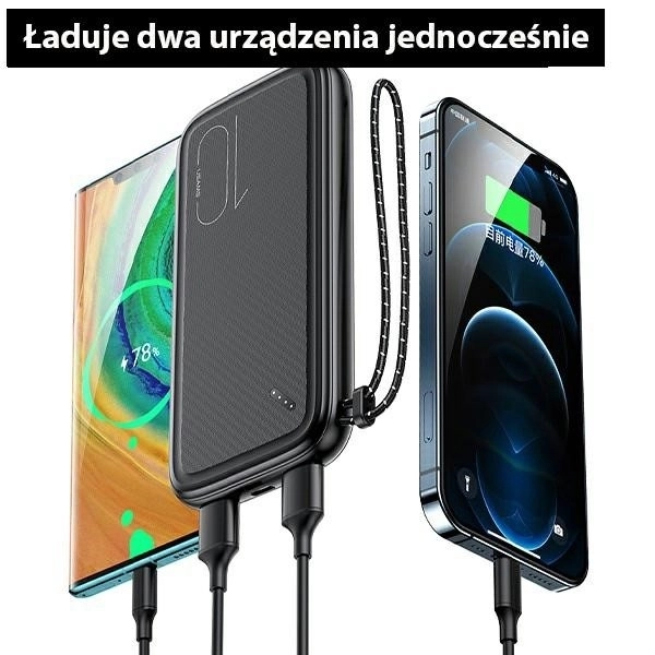 Zöld Powerbanka Usams 10000mAh 2xUSB